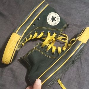 Black and yellow converse